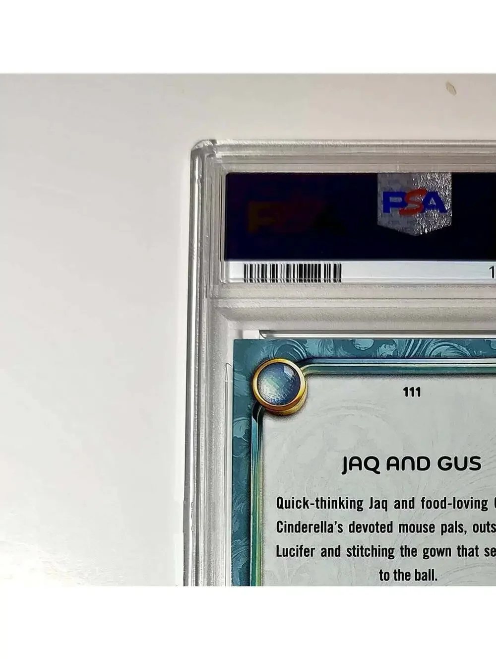 Jaq and Gus 2025 Topps Disney Wonder #111 Diamond Card Cinderella PSA 8
